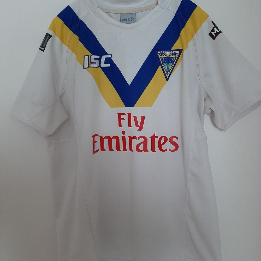 Warrington wolves Large Rugby League Replica top
